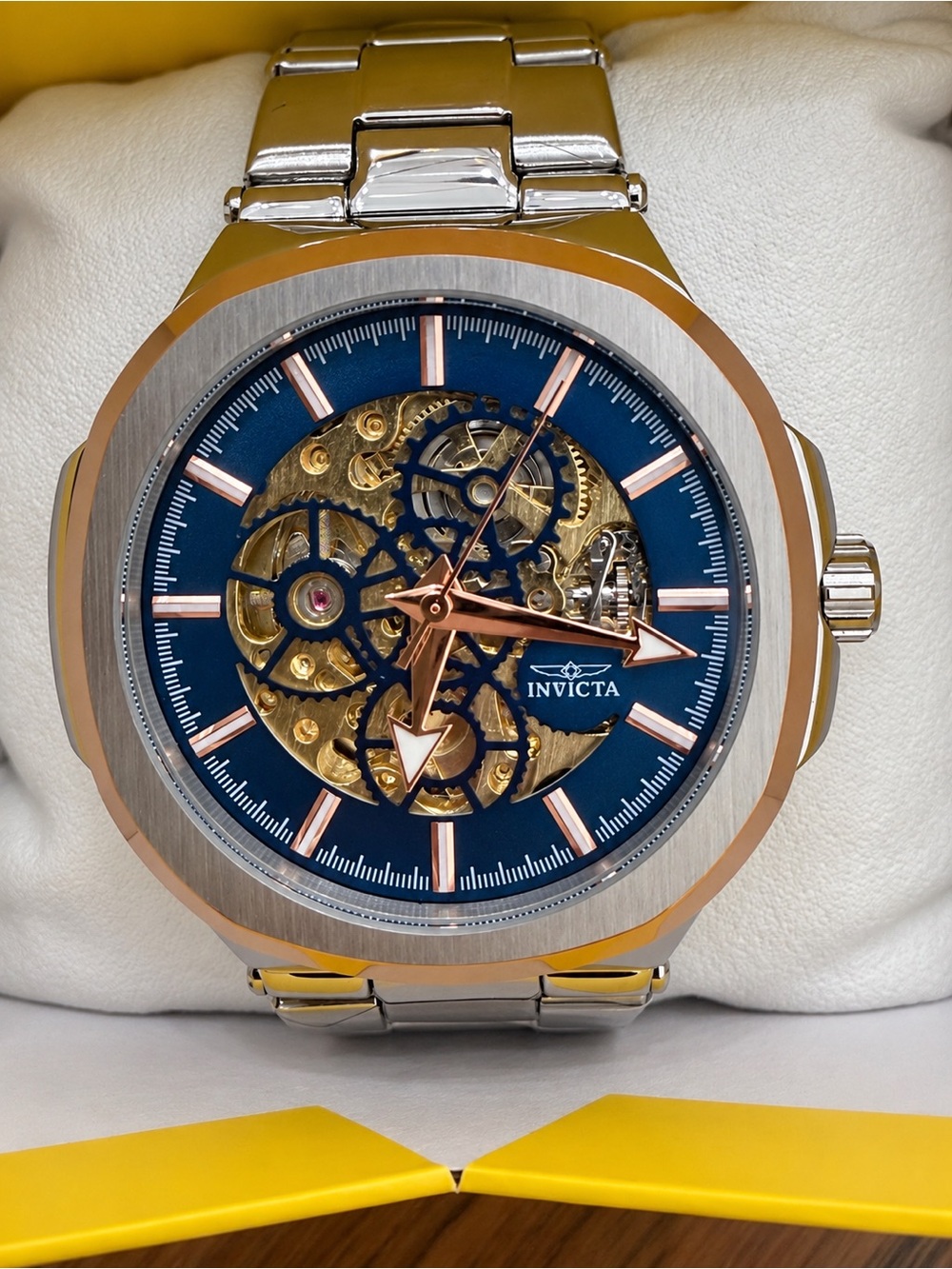 Invicta TriColor Automatic Skeleton Dial Stainless Steel Watch